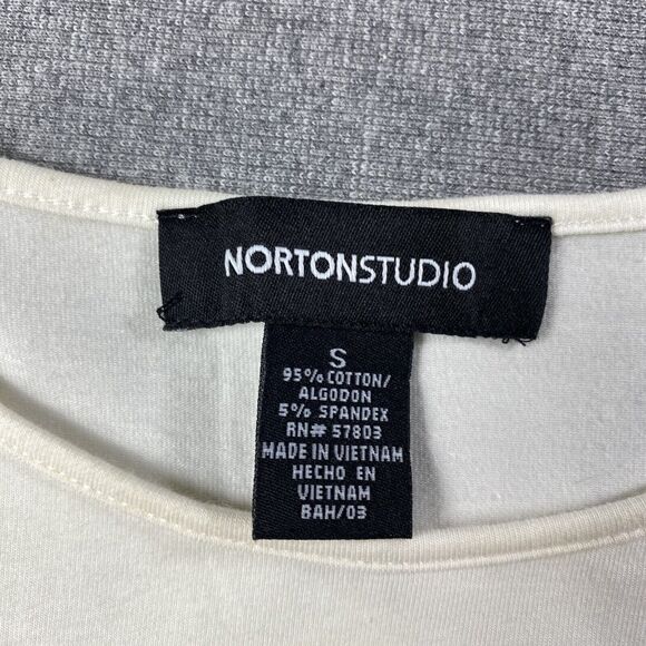 NORTONSTUDIO women Top Striped With Embroidered Anchor And Stars Size S. Stretch - Picture 4 of 4